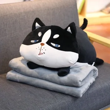 

Office car pillow quilt dual-use doll cushions blanket cushions nap pillow air conditioning quilts coral cashmere