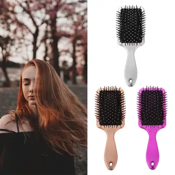

2020 New Square Combs Anti-Static Galvanized Mirror Hair Air Cushion Comb Fashion Salon Hairstyle Scalp Massage Brush Hair Tool