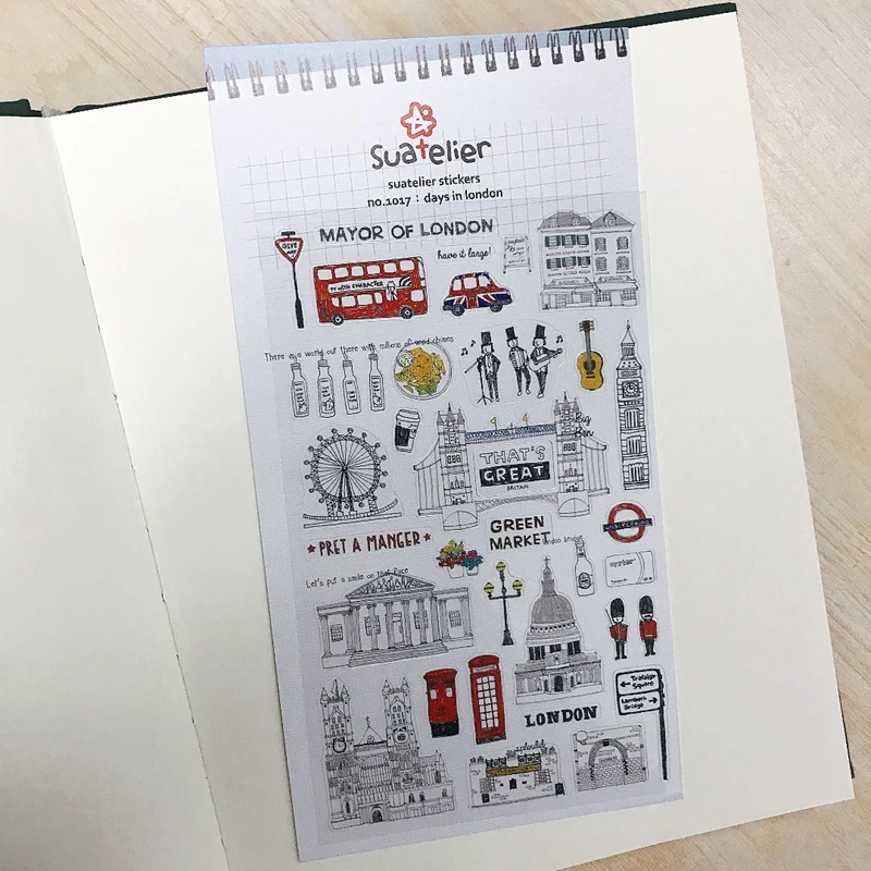 Sonia Days In London Cut Die Stickers Scrapbooking DIY Decorative Bridge Church Building Bus Post Box Patterns Hobby Crafts