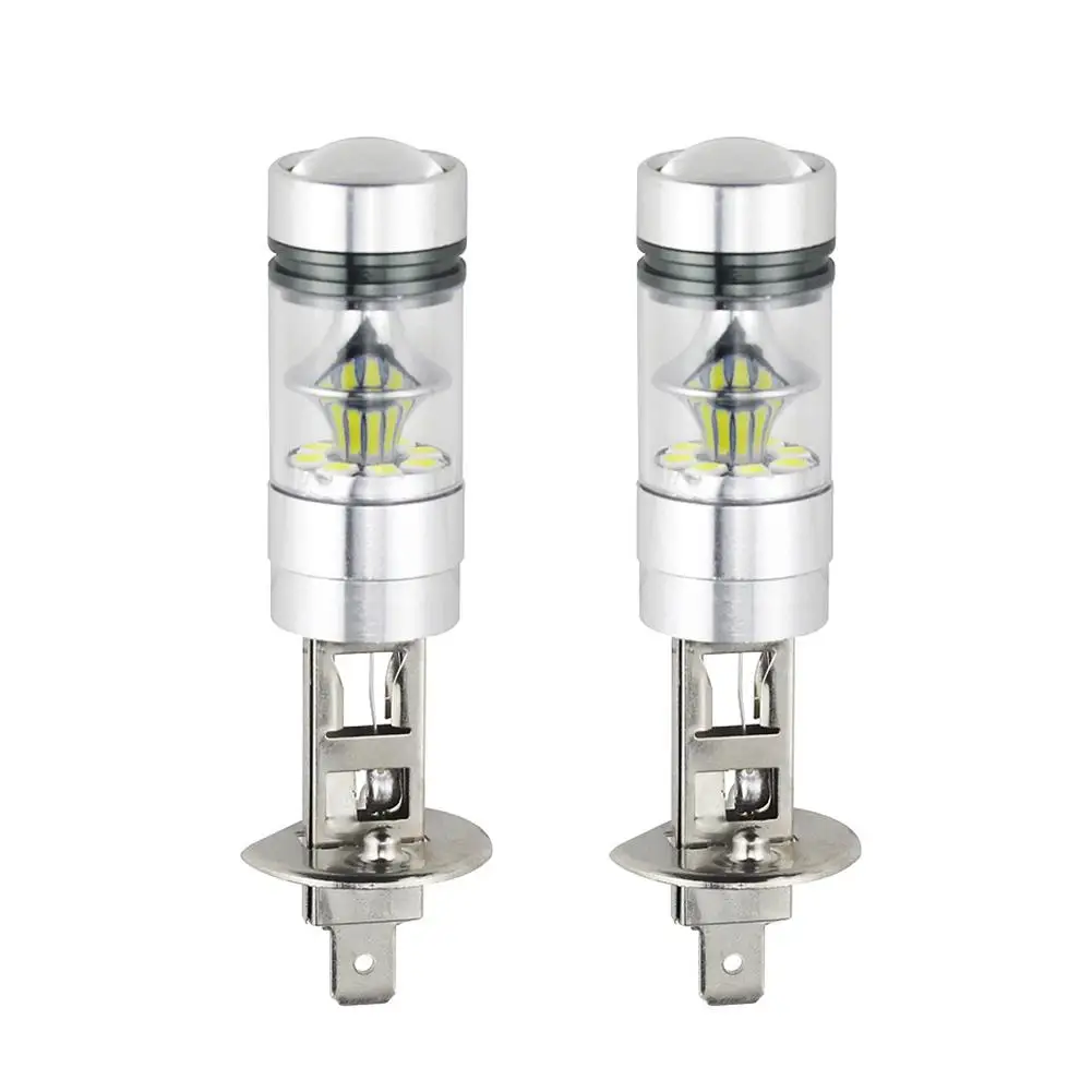 

2Pcs Car LED High Power Fog Lamp H1 12V 100W 20 LED Chips Aluminum LED Fog Lamp Bulb
