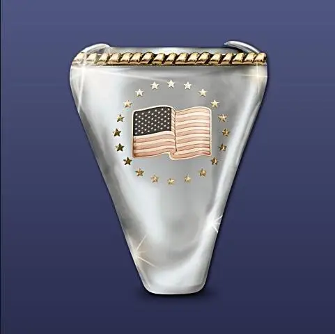 В стиле «хип-хоп» двухцветный высекательный пресс машины для 925 серебро Для мужчин золотые кольца с гравировкой в виде американского бизона из никеля ювелирные изделия кольцо Размеры 7-12