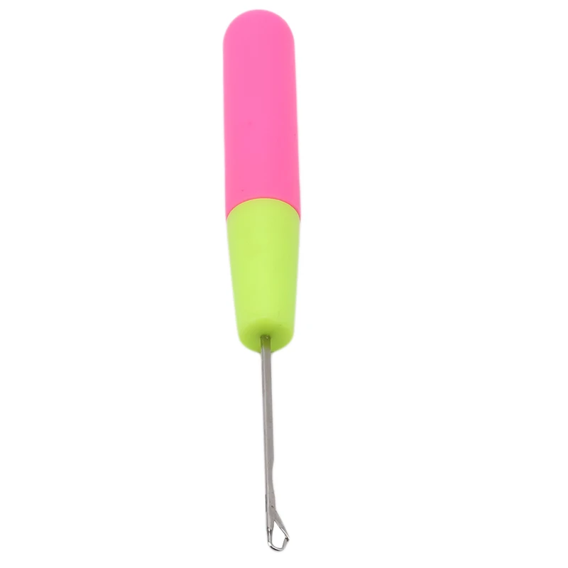Plastic Handle Crochet Hook Interlocking Lock Hair Braid Metal Needle Threader Knitting Needles Sewing Tool | Дом и сад