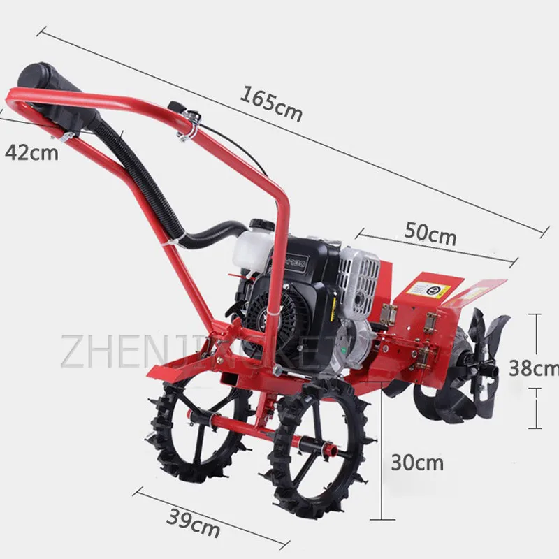 US $622.11 Agricultural Gasoline Micro Tillage Machine Multifunction Garden Orchard Vegetable Field Loose Soil Weeding Rotary Tiller Tools
