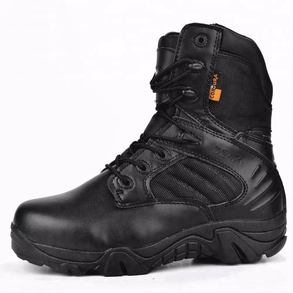 Мужские ботинки Средний Военный десант лучшее качество Армейские Ботинки Зимняя обувь из натуральной кожи Мужская удобная обувь