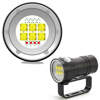 

Hot Sale 300W L2 Red Blue IP68 Waterproof Underwater Photography Camera 18650 Aluminum Scuba Diving LED Flashlight