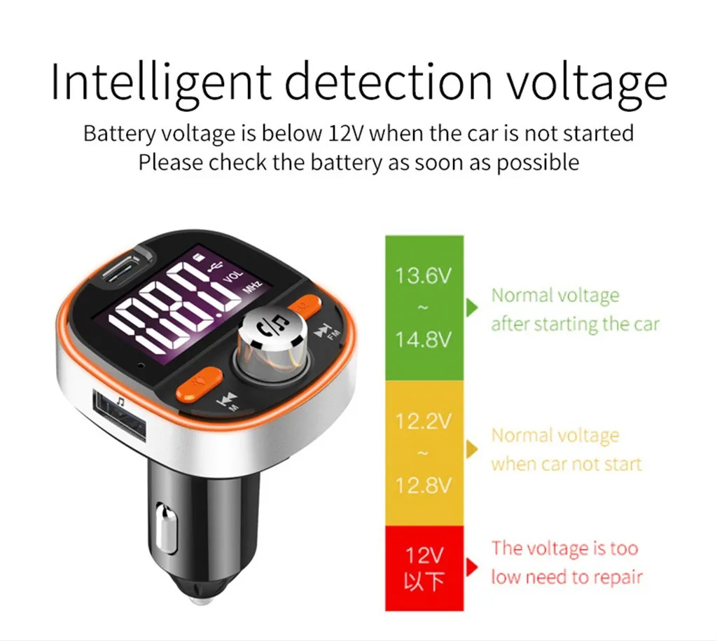 Автомобильный MP3-плеер fm-передатчик модулятор стерео радио MP3-плеер USB TF Bluetooth красочный свет для huawei автомобильные аксессуары