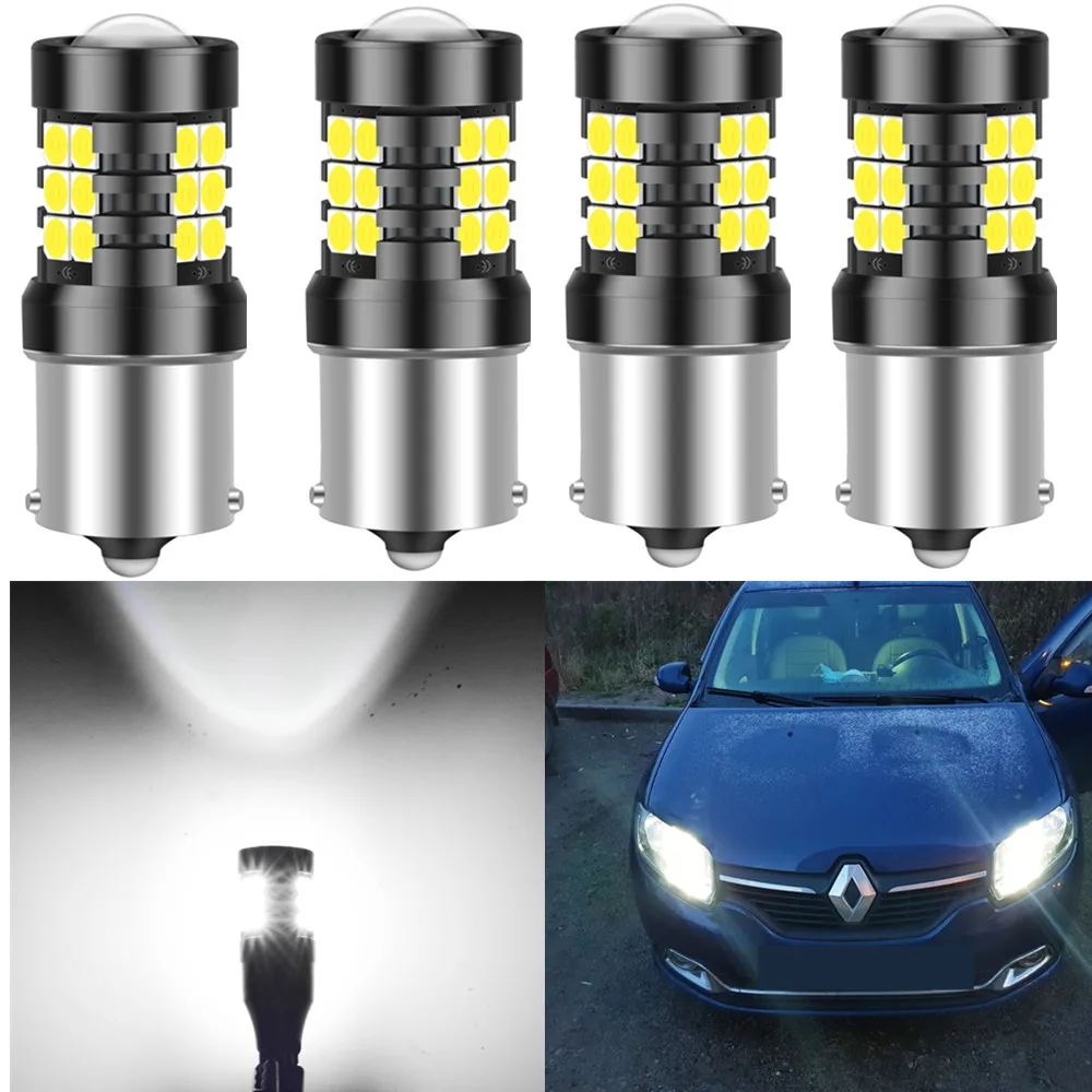 

4x Car Tail Light 1156 LED BA15S/P21W S25 T15 W16W Auto Brake Reverse Lamp Parking Bulbs for nissan juke pathfinder tiida patrol