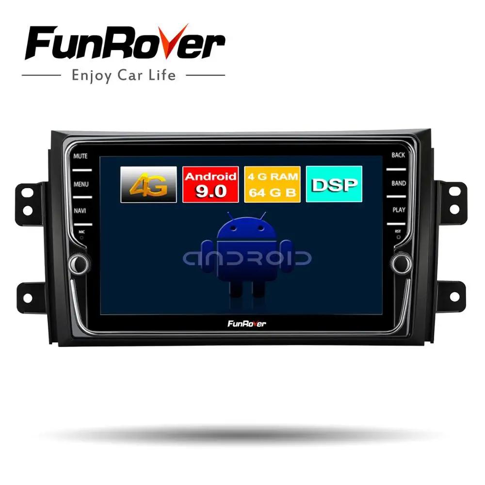 

Funrover IPS 4G +64G ROM Android 9.0 car dvd for Suzuki SX4 2006 2007 2008 2009 2010 2011 2012 2013 car radio gps navigation DSP