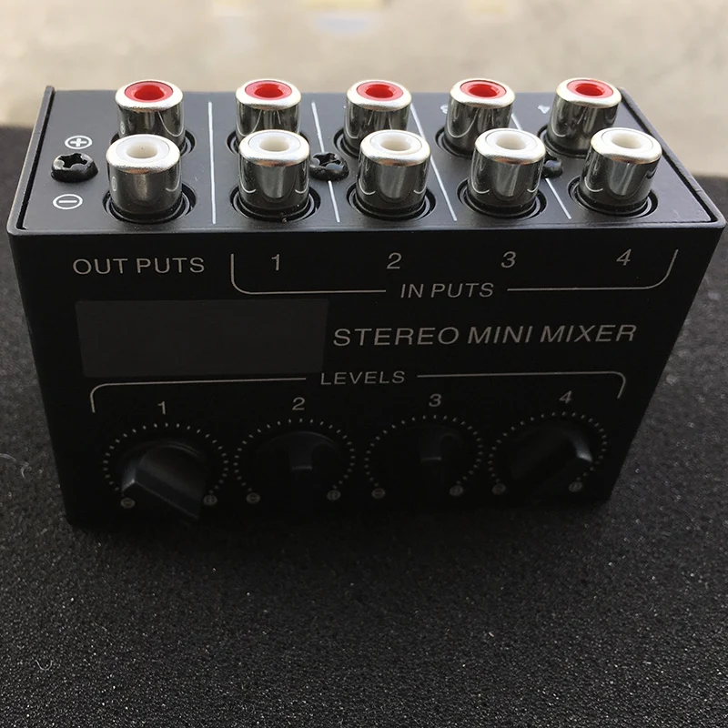  Cx400 Mini Stereo Rca 4-Channel Passive Mixer Small Mixer Mixer Stereo Dispenser for Live and Studi