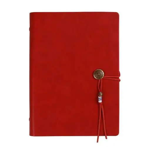 Ноутбук искусственная кожа в твердом переплете еженедельник программа bullet journal блокнот подарок sketchbook дневник блок - Цвет: Красный