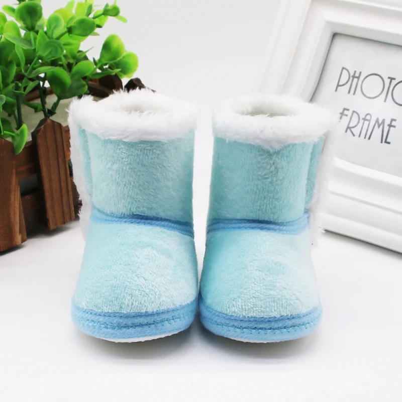 Зимняя обувь для маленьких мальчиков и девочек; Теплая Обувь для новорожденных; ботинки из искусственного меха для маленьких девочек; кожаные ботинки для маленьких мальчиков