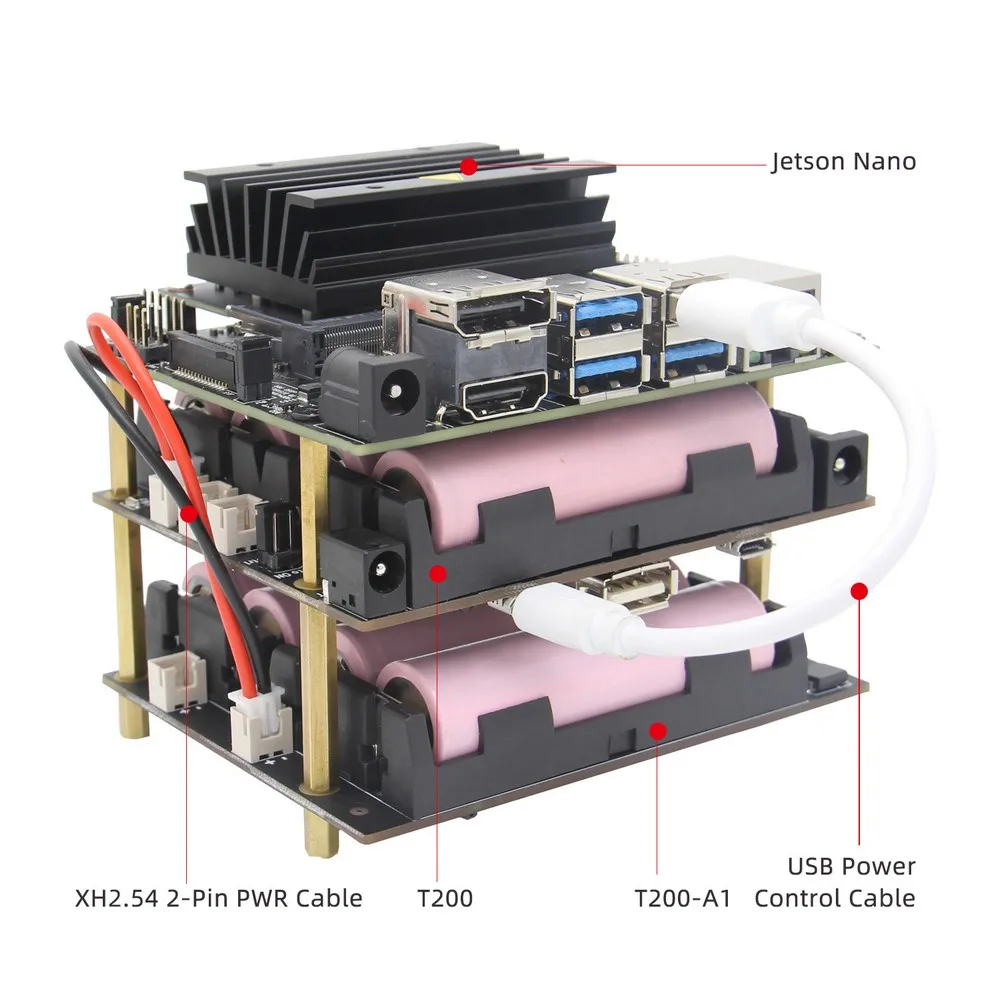 NVIDIA Jetson Nano 18650 UPS и плата расширения управления питанием, T200 щит для NVIDIA Jetson Nano комплект разработчика