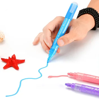 

28Colors Acrylic Permanent Paint Marker Pen Dual-Head Drawing Coloring Markers Toy for DIY Ceramic Glass Wood Canvas Painting