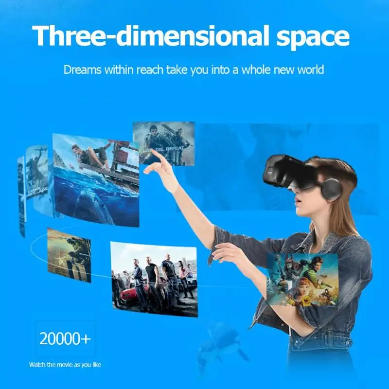 VR виртуальной реальности 3D очки гарнитура игровой шлем для 3,5-6,0 дюймов телефона