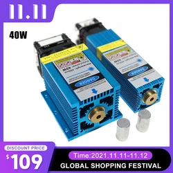Module Laser 40W à mise au point fixe, tête Laser bleue 450nm, ensemble de modules TTL pour Machine à graver, outil de découpe et de marquage du bois 