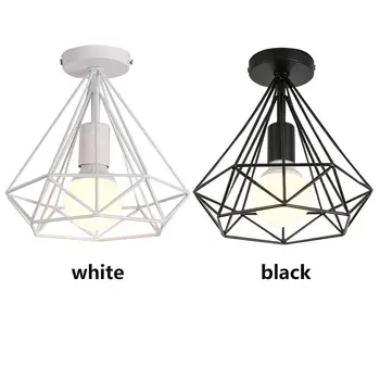 

E27 Iron Ceiling Lights Metal Ceiling Lights Recessed Ceiling Lights Living Room HangLamp Parlor Chandelier Romantic Fashion
