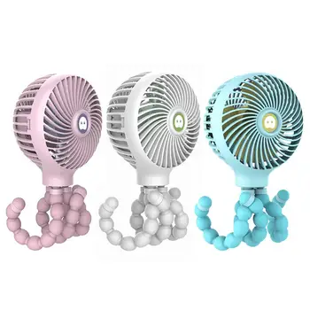 

Mini Handheld Fan Portable Hanging Octopus Shape Stand Adjustable Handheld USB Charging Fan Air Cooler Hanging Fan
