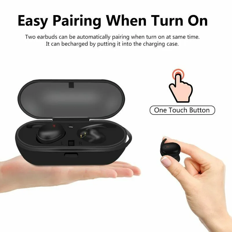 JY 010 Wireless Bluetooth 5 0 Earphone HD Sound Noise Reduction LED Power Display Sweatproof Headset With Mic For Smart Phone