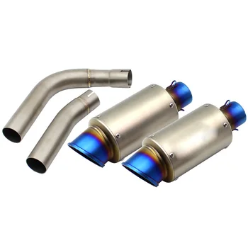 

Modified Motorcycle Exhaust Muffler System Dual Mid Link Pipe Muffler for Yamaha YZF-R1 2009-2014 Escape Moto Connect Link Pipe