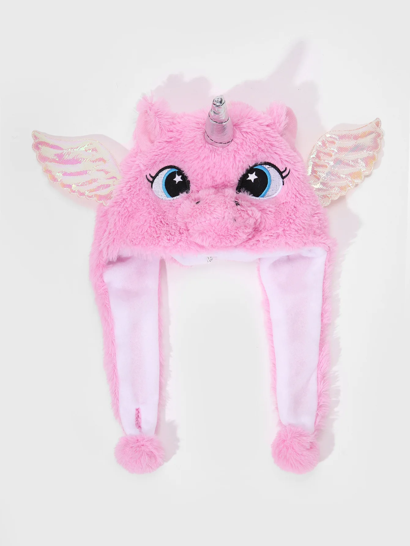 Fluffy Unicorn Fleece Hat With Wings