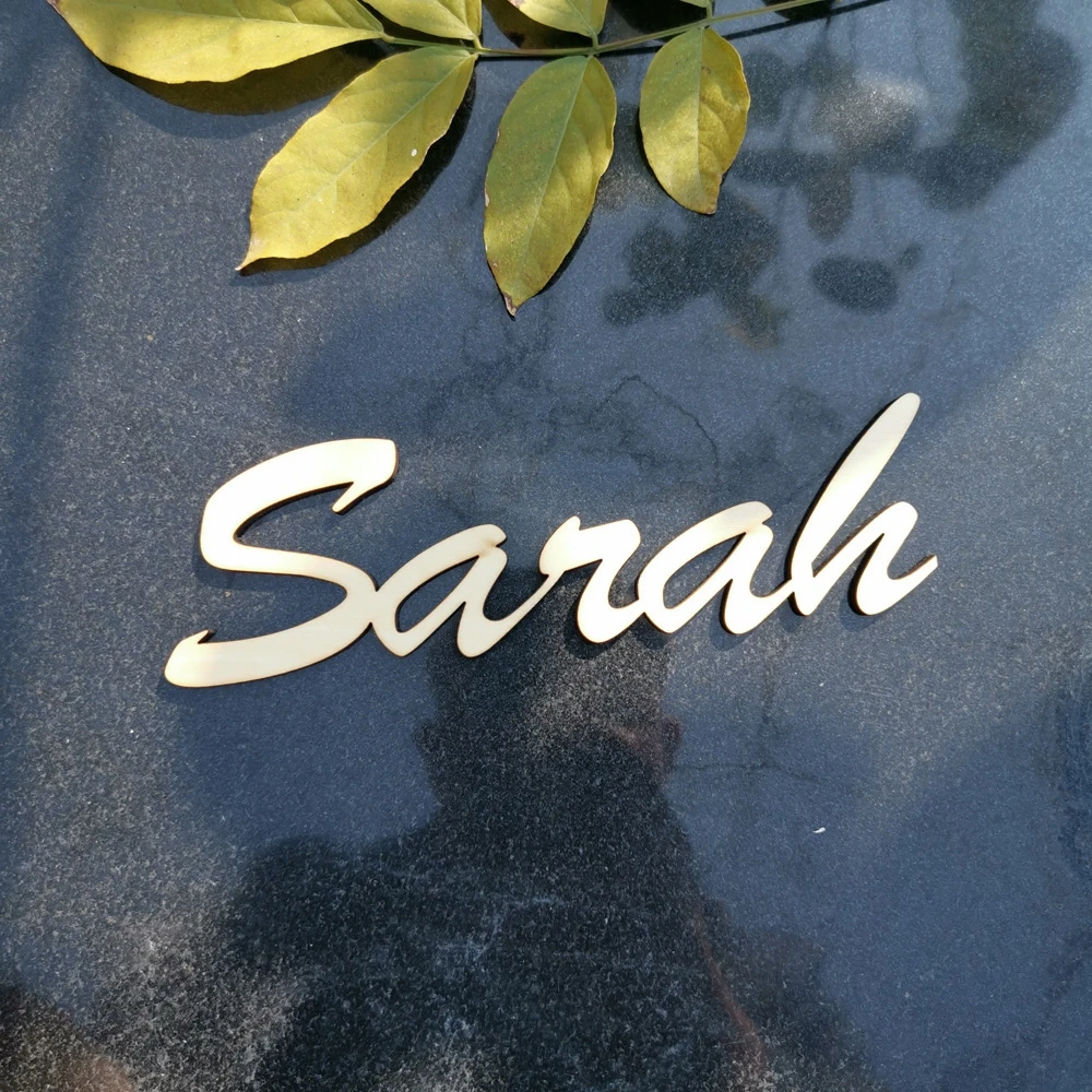 Personalized Wood Name table sign Baby ChildFamily Script Nursery Wall Decor,Custom Children Name sign Wall Decor Wooden Letter