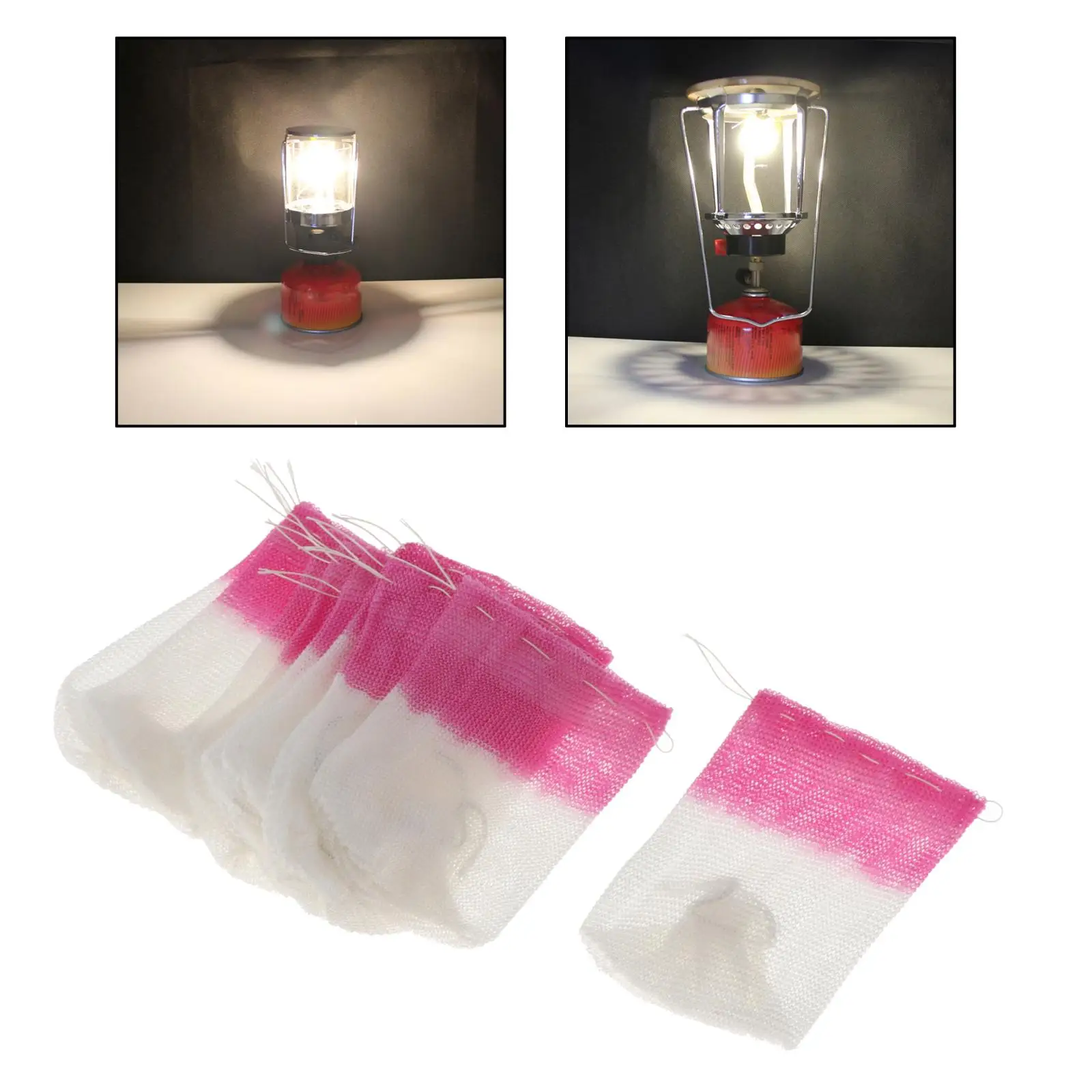 10pcs Universal Outdoor Camping Gas Lamp Mantle Lantern Replacement Mantles, Such as BL300-F1 Gas Lamp 5
