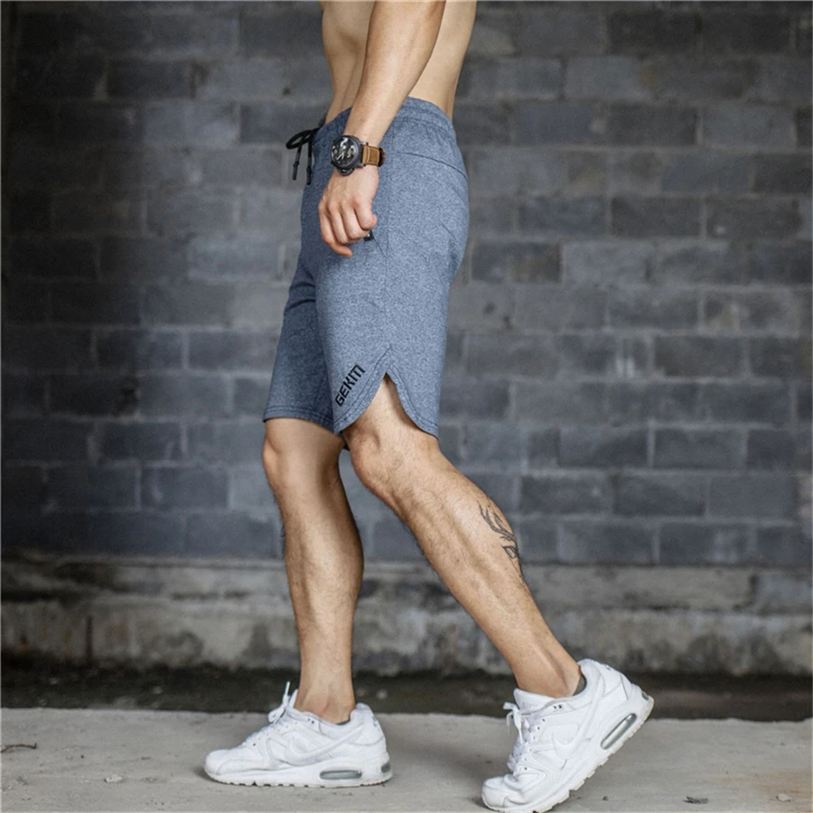 Новые мужские тренажерные залы мужские шорты для фитнеса летние модные повседневные хлопковые короткие мужские брюки штаны для бега и тренировок пляжные до колен