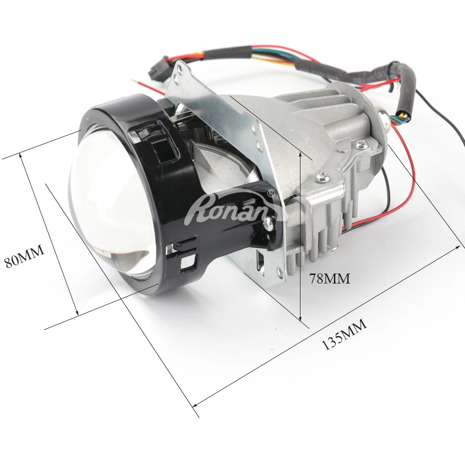 Ronan 3,0 дюймов bi светодиодный объектив проектора zm20 чипы hella hole 5500k светодиодный чип с драйвером 35 Вт 12 В Автомобильная фара для самостоятельной модификации автомобиля