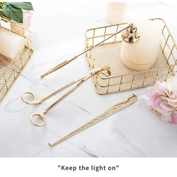 

Candle Snuffer Candle Accessory Set, Best Gift with Wick Trimmer, Wick Dipper and Bell Snuffer