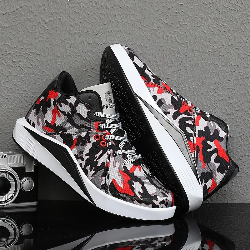 

New Style Spring Men's Shoes Korean-style Trend Versatile Casual Camouflage Canvas Shoes Running Shoe Student's Shoes