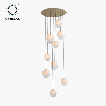 

Glass Ceiling Light Energy Saving Light Source Decorative Ceiling Fixture Modern Design Living Room Ceiling Mounted Light