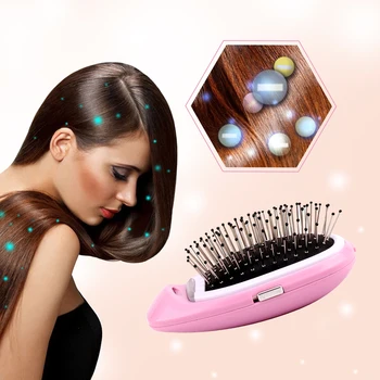 

Ionic Hair Brush Combs Portable Electric Ionic Hairbrush Negative Ions Hair Comb Scalp Massage Hair Take frizz and flyways Comb