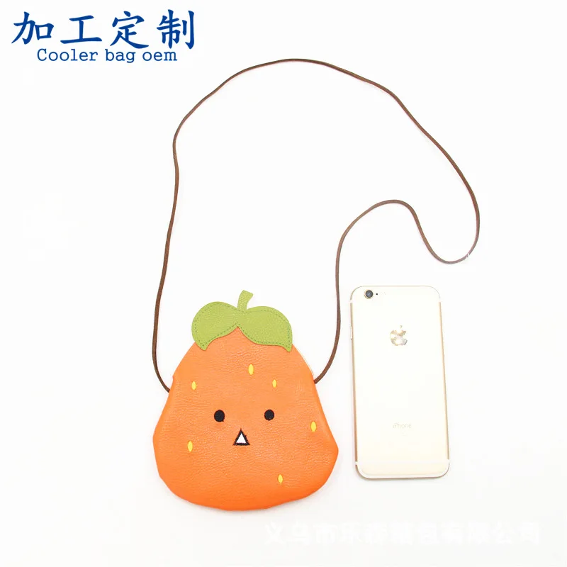 

Yiwu Children's Bags Creative Pears Cartoon Change Purse Pu Students Key Zipper Storgage Bag