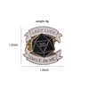D20 sided dice Dungeons and Dragons Enamel Pin LADY LUCK,SMILE ON ME Brooches Lapel Badge for women Men D20 DnD Game Jewelry ► Photo 2/6