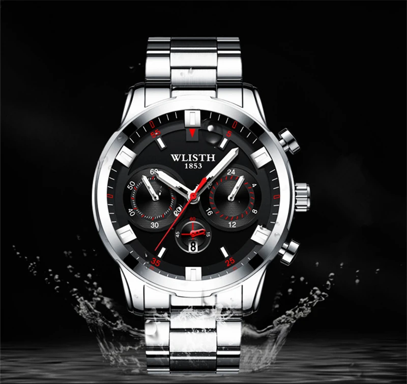 Wlith часы мужские водонепроницаемые повседневные армейские военные мужские часы лучший бренд класса люкс мужские часы кварцевые наручные часы Relogio Masculino