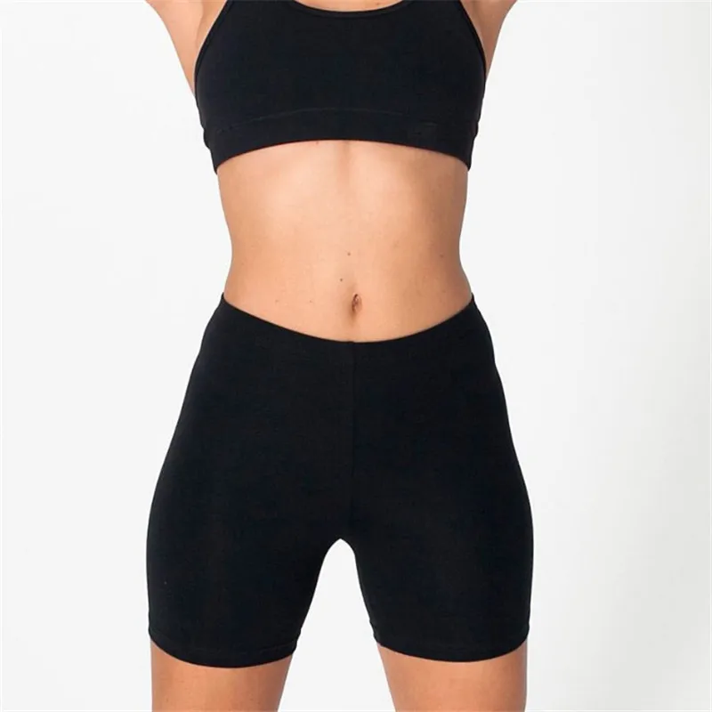 Shorts Women Thin Fitness Casual High Waist Fashion Biker Shorts Summer Slim Knee-Length Bottoms Black Cycling Shorts Streetwear new hooters shorts