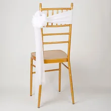 Горячая свадебная церемония декор белый/розовый/красный стрейч муслин лук Кьявари стул створки с эластичной повязка из спандекса 50 шт./лот