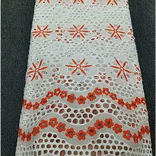 Швейцарская вуаль кружевная швейцарская Африканское сухое кружево Лидер продаж французское хлопчатобумажное кружево ткань с дырочками Африканские кружева 5 ярдов/партия