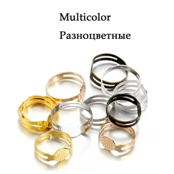 Gold Plated Adjustable Ring Settings for DIY Jewelry Making - 40 Pieces (Mixed)