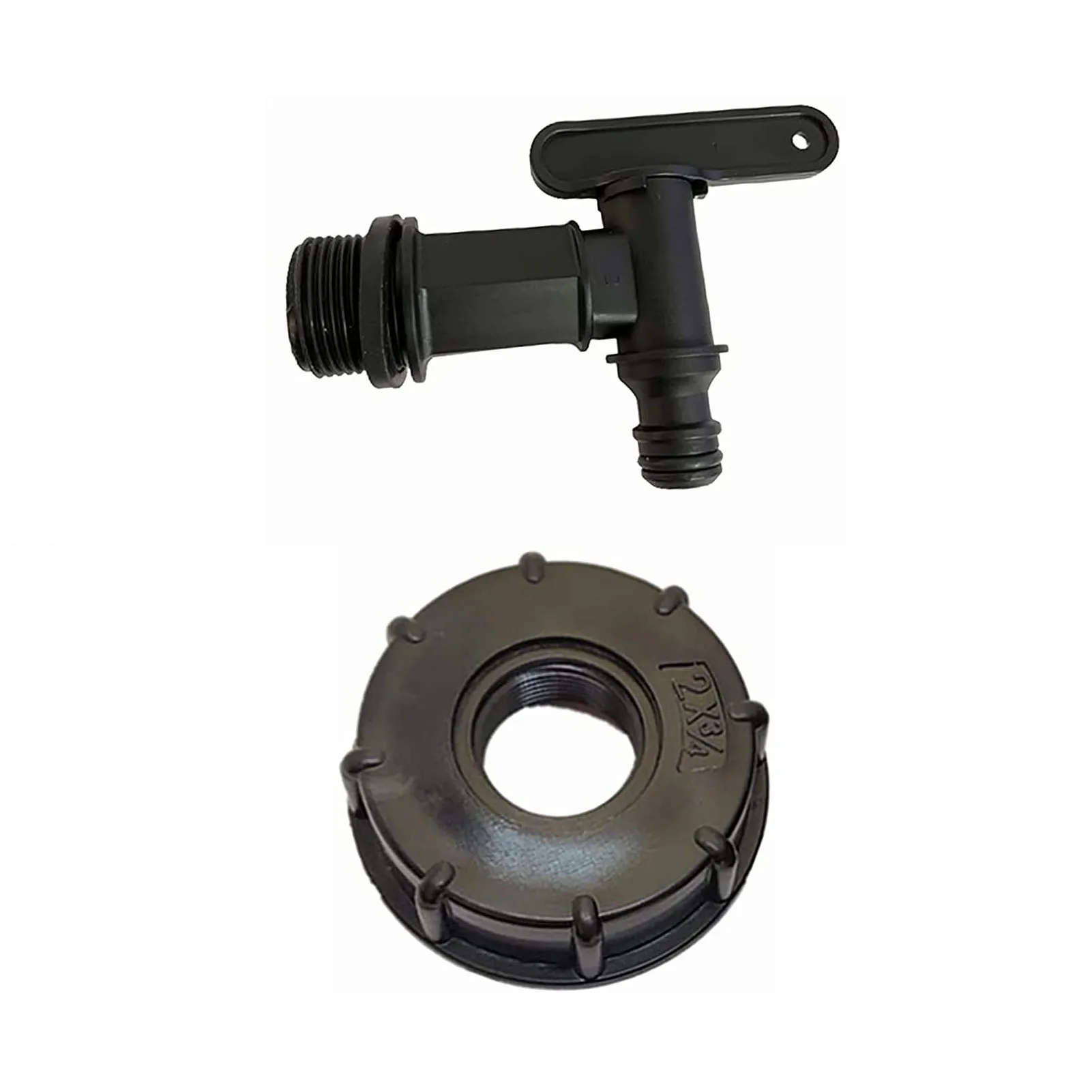1PCS S60x6 Thread Plastic IBC Tank Tap To 3/4 Inch Garden Hose Connector Replacement Barrel Joint Exhaust Faucet Switch There | Дом и сад