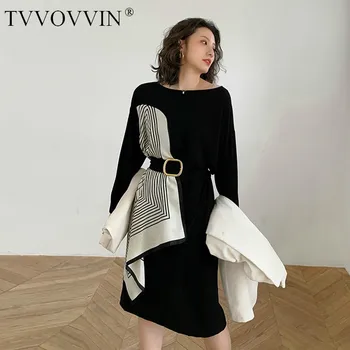 

China Striped Patchwork Dress Vintage Fashion Pullover Full Sleeve 2020 Spring Summer Pocket Minority Casual Dress P031