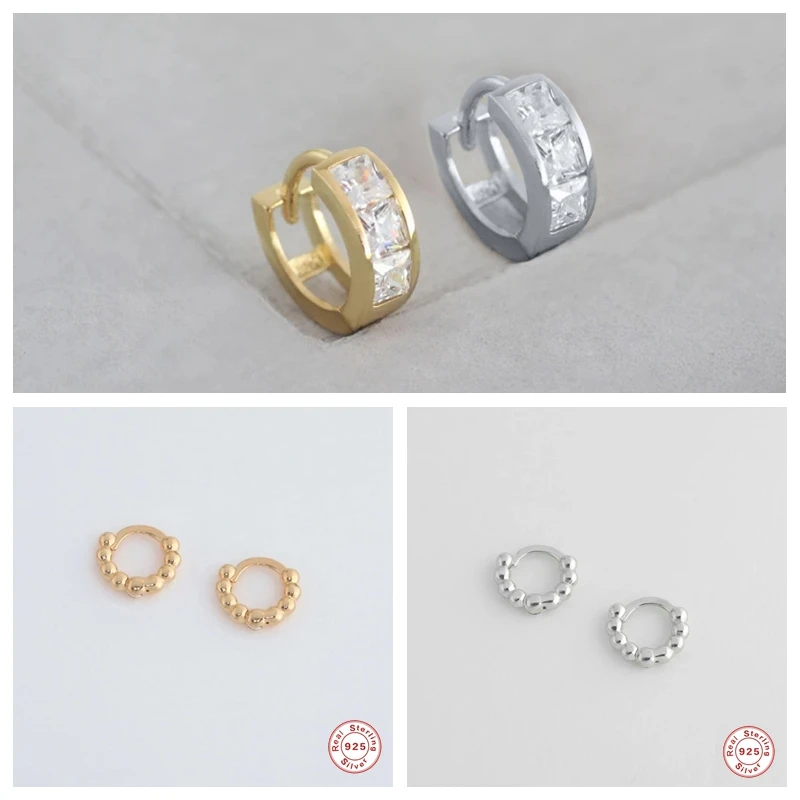 

Aide 925 Sterling Silver Minimalist Piercing Pendientes Hoop Earring For Valentine's Day Party Engagement Gift Earring Jewelry