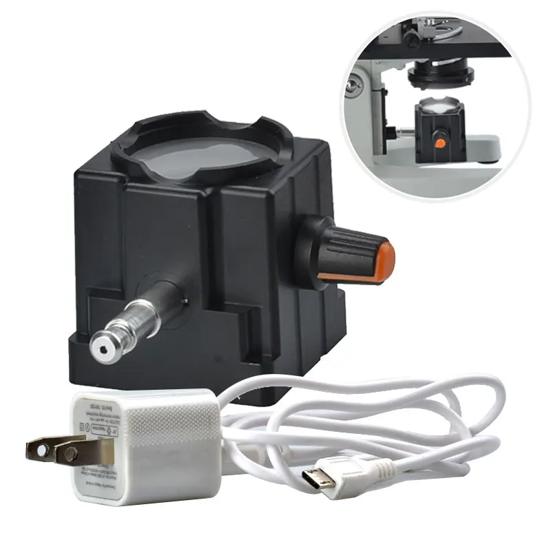 

Optical Rechargeable Monocular Biological Microscope LED Electric Light Source HIgh Brightness Bottom Microscopio Illuminators