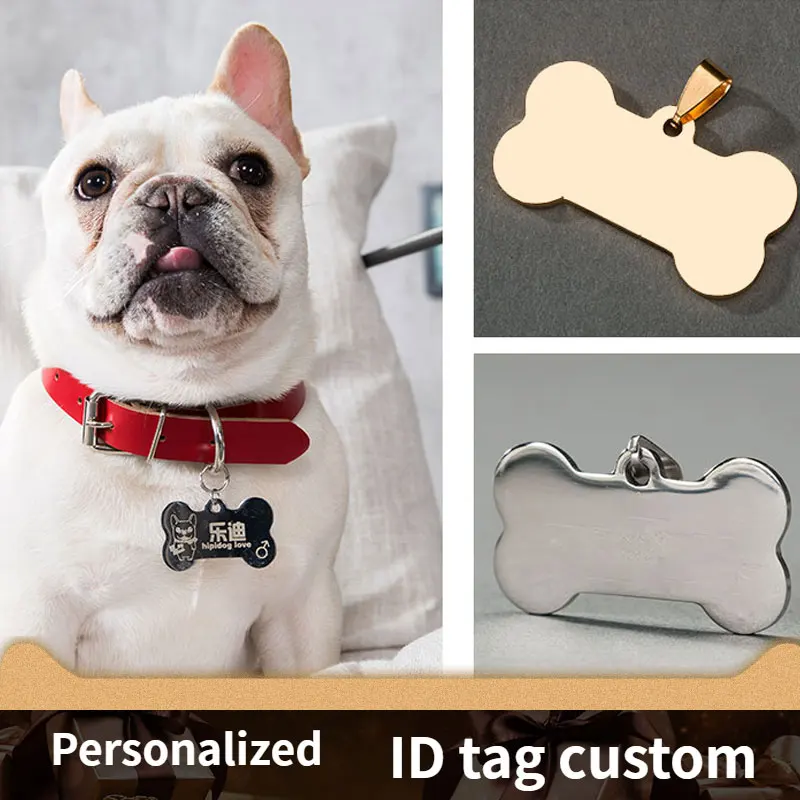 

Personalized Customized Dog ID Tag Name Engraved Anti-Lost Pet Nameplate Pendant Necklace for Dog Collar Jewelry