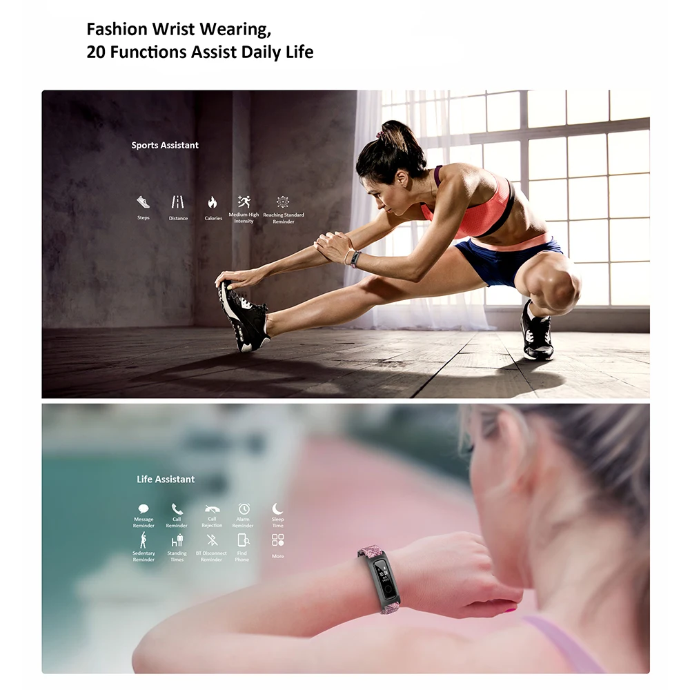 Huawei Honor Band 5, баскетбольная Версия, Смарт-часы, водонепроницаемый смарт-браслет, Смарт-часы для бега, 2 режима ношения