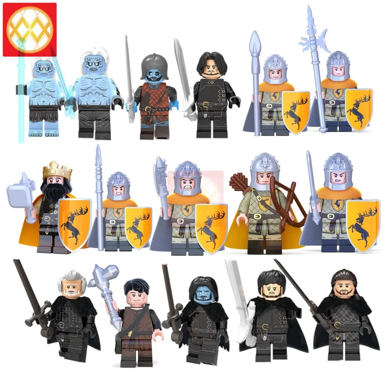 

Game of Thrones Sword Infantry Spearwielder Baratheon Archers Guns Gendry Heavy Spear Sword Building Blocks Children Toys KT1029