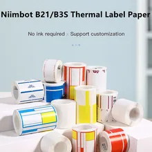 Niimbot B21 B3s Label Thermal Printer Paper 2 Rolls Pocket Printer Paper Label Printer Paper Waterproof Oil Printers Sublimation