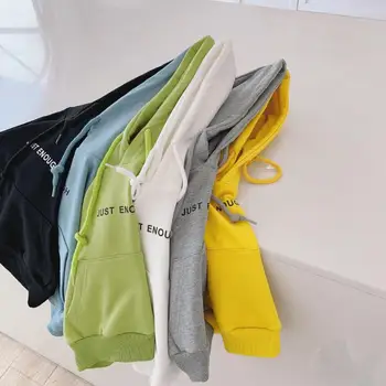 

2020 New Girls Boys T Shirt Cotton Long Sleeve Fashion Kids Hooded Sweatshirt 1-6t PY678