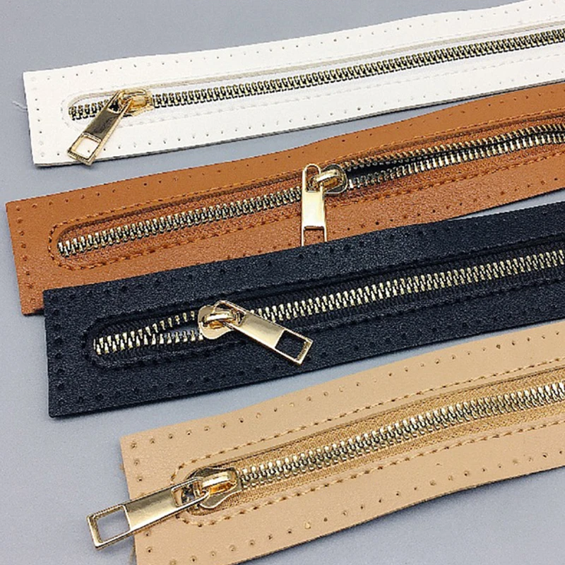 1PC High Quality DIY Zipper For Woven Bag Hardware PU Leather Zipper Bag Accessories Woven Bag