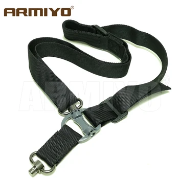 

Armiyo Mission S4 Tactical Airsoft Gun Sling Rifle Shoulder Strap 1.25" Quick Release Loop Hook Hunting Pouches Accessories